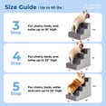 thumbnail image 2 of Escaleras ZOMISIA para perro Pet Stairs para sofá, color gris, 3 peldaños, 2 of 6