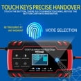 thumbnail image 2 of Car Battery Charger 12/24V 8A Touch Screen Pulse Repair LCD Fast Power Charging Wet Dry Lead Acid Digital LCD Display, 2 of 5