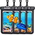 thumbnail image 1 of Funda impermeable Hiearcool para iPhone, paquete de 4, negra, 1 of 8