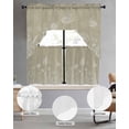 thumbnail image 2 of Green Brown Wildflowers Swag Kitchen Curtains Sets for Windows 24 Inch Length, Modern Floral Butterfly Plant Short Window Curtain Panels Swags Valances and Tiers 3 Piece Set for Cafe/Dining Room, 2 of 5