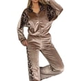 thumbnail image 1 of Chándal de 2 Piezas con Capucha y Cremallera para Mujer, de Larga, Ajustado, con Pantalones Largos, Color Liso, Informal. Caqui M, 1 of 7