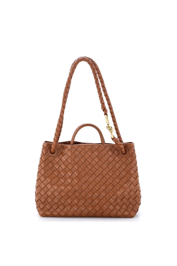 Pre-Owned Andiamo Top Handle Bag Intrecciato Nappa Medium By Rebag