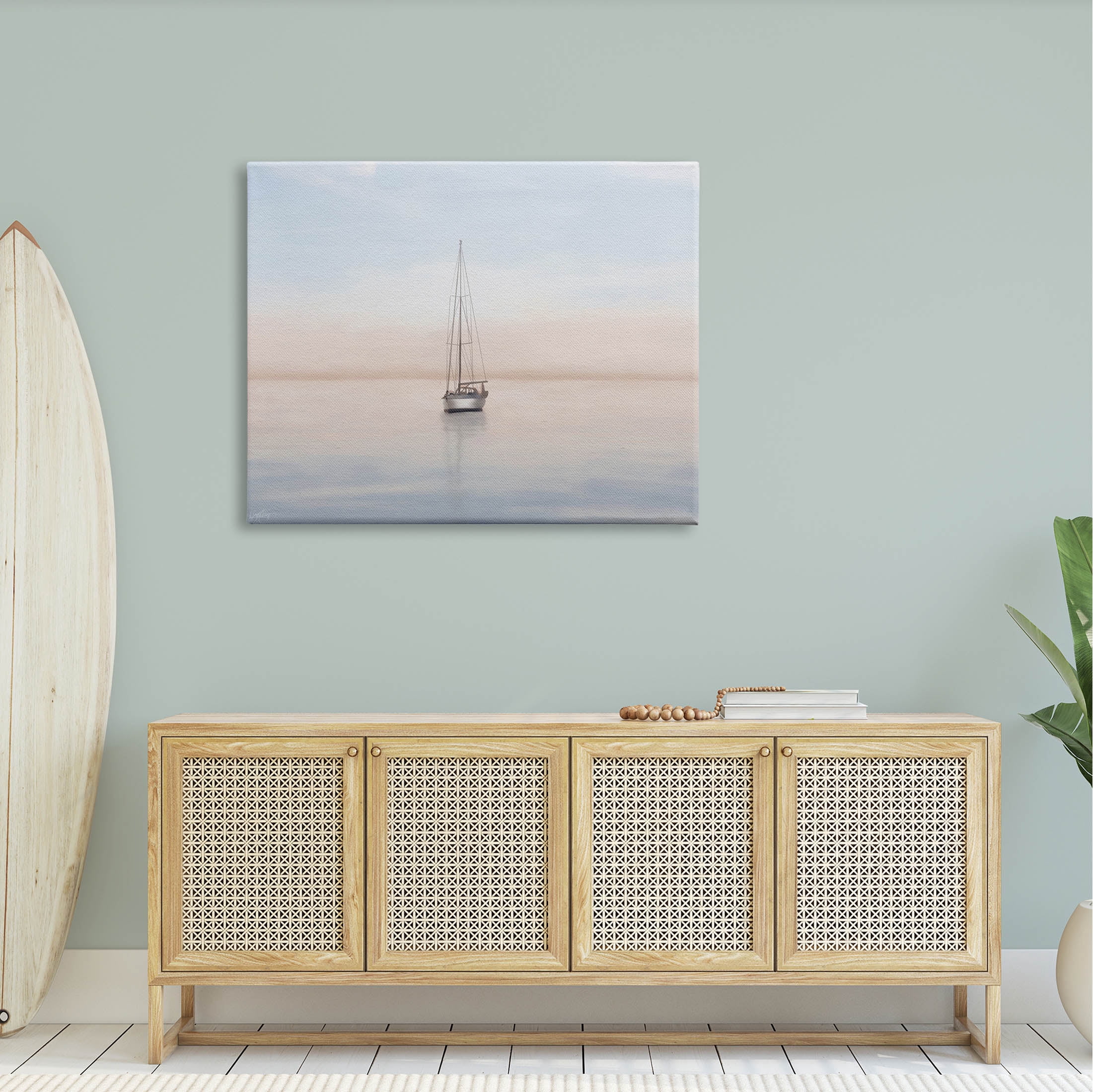 Stupell Industries Tranquil Boat Sunset Reflection Graphic Art Gallery Wrapped Canvas Print Wall Art, Design by Elizabeth Medley