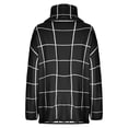 thumbnail image 6 of Sakmal Black Women Sweaters Turtleneck Oversized Knitted Plaid Sweaters for Women M, 6 of 7