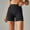 Black, variant on 1 Pcs Women's Fashion Summer Premium Four-Way Stretch Non-Positioning Striped Print Button Patch Shorts