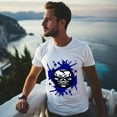 thumbnail image 5 of Large Tops For Men GraphicSkull (5) Printed Tees Summer Everyday Short-Sleeved T Shirts Black or White XS-5XL, 5 of 5