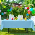 thumbnail image 6 of Disposable Plastic Tablecloth - 2 Pcs, 108 x 54 In/72 x 54 In, Waterproof Rectangular Picnic Table Cover for Outdoor & Indoor Parties, 6 of 16