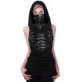 thumbnail image 3 of Sylvamorning T-Shirt Femme Imprimé Squelette Sans Manches à Capuche avec Masque, 3 of 9