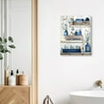 thumbnail image 2 of Bathroom Canvas Wall Art Rustic Bathroom Sign Decor Please Seat Yourself Canvas Prints Paintings Navy Blue Bathroom Pictures Modern Home Artwork Decor For Bathroom Framed Ready To Hang 12x16 Inch, 2 of 6