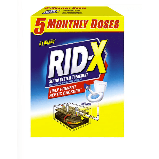 RIDX Septic Tank Treatment Powder, 5 Month Supply (49 oz.)