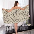 thumbnail image 7 of Retro Musical Notes Towels Highly Absorbent Cotton Towels 2 Pack, Premium Spa & Hotel Quality Quick Dry Towel Set,54" x 27", 7 of 7