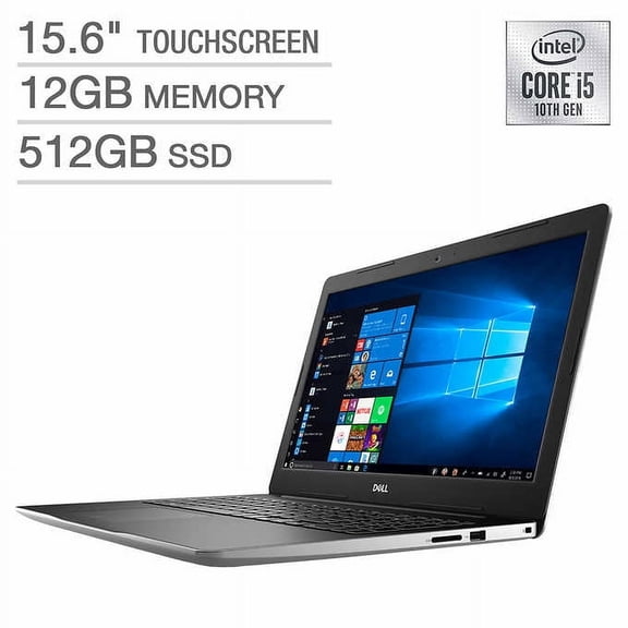 Dell i3593-5568SLV-PUS Inspiron 15 3000 Series Touchscreen Laptop - 10th Gen Intel Core i5-1035G1 - 1080p - Blue Notebook 15.6"" 12GB Memory 512GB SSD Computer PC
