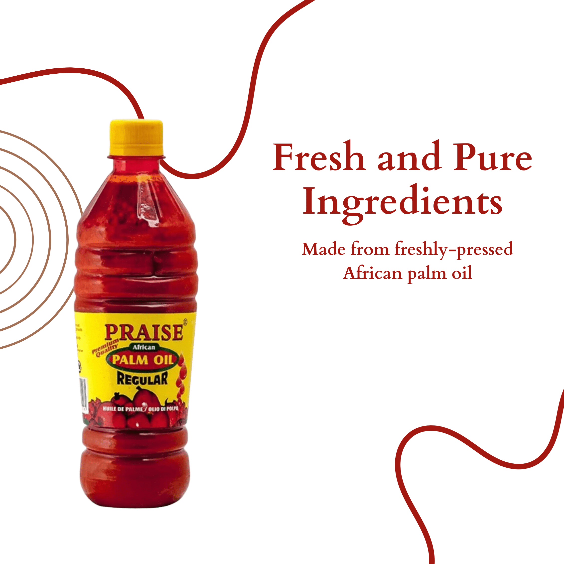 Praise Palm Oil-500ml (Regular)-Elevate Your Cooking with Praise Palm Oil