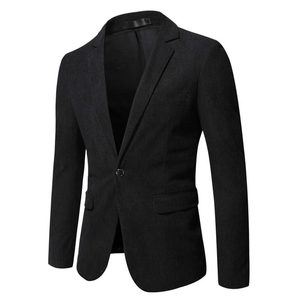 Mens Jacket Winter Mens Autumn And Winter Fashion Personality Solid Color Casual Suit Jacket