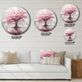 thumbnail image 4 of Designart "Pink Cherry Blossom love expression III" Floral Oversized Wall Clock, 4 of 5