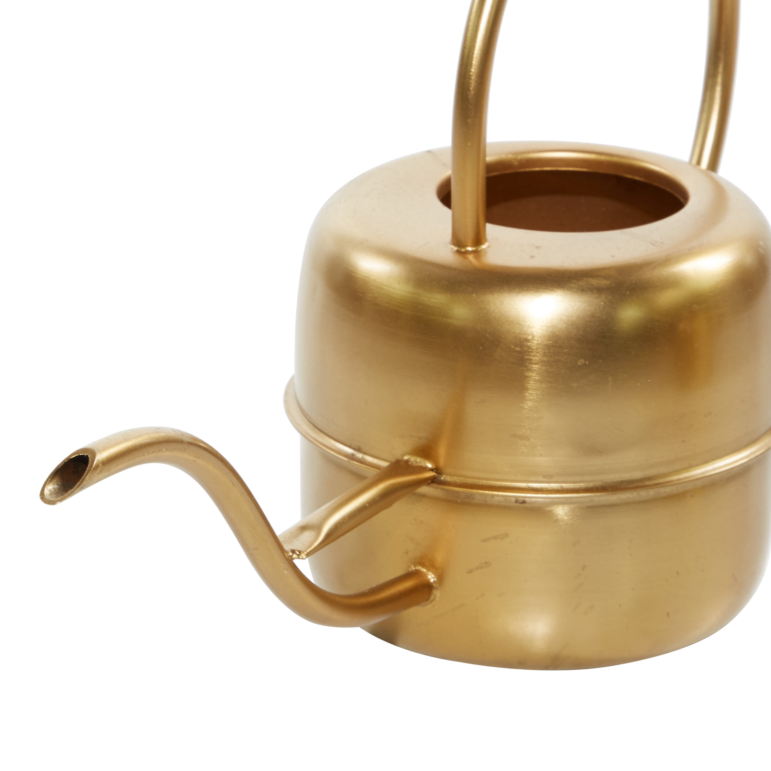 DecMode 7", 8", 9"H Indoor Outdoor Gold Metal Watering Can Planter (3 Count)