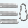 thumbnail image 1 of 50 PCS Spring Snap Carabiner, Small Carabiner Clip, M5 x 2 Inch Snap Hooks Heavy Duty Carabiner Clips Bulk Hook Keychain for Outdoor Camping, Hiking, Traveling, Backpack, Keychain, Dog Leash, 1 of 5
