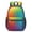 Black, variant on 17 Inch Lightweight Backpack,PVC Waterproof Oxford Fabric, Ergonomically Designed, with Large Capacity, Vibrant Rainbow Print
