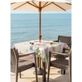 thumbnail image 2 of Easter Outdoor Tablecloth - 54x54 Inch Square Dining Table Cover, Country Spring Rabbit Feet Eggs Botanical Flowers Waterproof Outdoor Table Cloth with Umbrella Hole & Zipper for Picnic/Patio/Party, 2 of 7