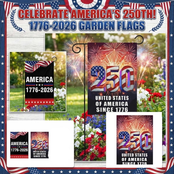 Us 250Th Anniversary Commemorative Single Sided Garden Flag - Decorative Outdoor Yard Banner For Home Garden Decoration - For Us 250Th Anniversary Celebrations Independence Day