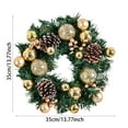 thumbnail image 4 of 13.7 Inch Artificial Christmas Wreath with Ball Ornaments, Frosted Holiday Decor with Pinecones and Berries for Front Door, Wall and Window, 4 of 5