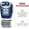 thumbnail image 5 of Ringside Apex Bag Boxing Gloves, IMF-Tech with Secure Wrist Support, Purple/White, L/XL, 5 of 9