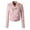 Pink, variant on Baberdicy Women Top Women Ladies Fashion Coat Jacket The Belt Fashion Faux Leather Cool Zipper Decoration Jacket Racing Biker Jacket Womens Winter Coats Pink