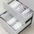 thumbnail image 5 of Limei Underwear Drawer Organizer Set, Foldable Sock Bra Underpants Organizer Drawer Divider, Washable Closet Cabinet Storage Boxes for Clothes, Stockings, Ties and Bras (7 Grid), 5 of 7