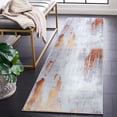 thumbnail image 3 of SAFAVIEH Tacoma Cymone Traditional Machine Washable Runner Rug, Grey/Rust, 2'6" x 8', 3 of 9
