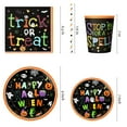 thumbnail image 3 of Ocean Line Halloween Party Supply Set, Disposable Plates, Napkins, Cups, Straws with 24 Pack, 3 of 6