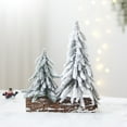 thumbnail image 6 of XINGXIANG Mini Christmas Tree, Snow Frost Christmas Tree, 2pcs Connected 7.87" Miniature Pine Christmas Tree with Wooden Base for Christmas Decorations, Home, Kitchen, Dining Table, 6 of 8