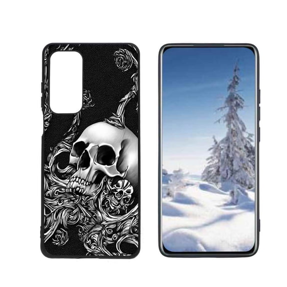 Compatible with Motorola MOTO Edge 2021 Phone Case, Skull-330 Case Silicone Protective for Teen Girl Boy Case for Motorola MOTO Edge 2021