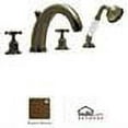 thumbnail image 2 of U.3249X-EB 4-Hole Bathtub Filler with Handshower and Cross Handles: English, 2 of 2