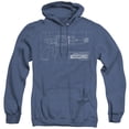 thumbnail image 1 of Warehouse 13 Tesla Gun Adult Heather Hoodie Sweatshirt Royal Blue, 1 of 1