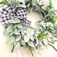 thumbnail image 4 of Spring Wreath 18Inch Artificial Wreath for Spring Summer Indoor Outdoor Home Decor Lambs Ear Wreaths with Berries for Farmhouse Porch Home Wall Window, 4 of 6