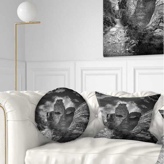 Designart Mast of Columbine Collage - Portrait Throw Pillow - 12x20