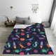 thumbnail image 5 of Fotbe Space Dinosaur Manta de Franela Acolchonada con Estampado, Súper Suave y Esponjosa, Extra Grande para Sofá, Cama, Uso Todo el Año-40"x30", 5 of 7