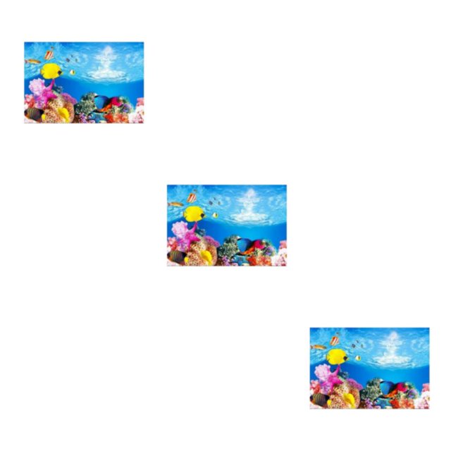 Baohd PVC Aquarium Background Poster Fish Tank Decoration Landscape 30x52cm 3Set