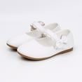 thumbnail image 2 of EnJoCho Girl Solid Shoes Small Leather Shoes Single Shoes Children Dance Shoes Girls Performance Shoes Bow Flower Children Casual Shoes Indoor Outdoor Wear, 2 of 6