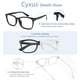 thumbnail image 5 of Gafas Cyxus con montura cuadrada que bloquean la luz azul, paquete de 2, 5 of 6