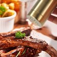thumbnail image 4 of 2Pcs Salt and Pepper Seasoning Bottle Gold Spice Jar Seasoning Bottle Stainless Steel Rustproof Screw Open Top Seasoning Shaker Bottle for Salt Sugar Pepper - Gold, 4 of 6