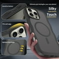 thumbnail image 2 of For iPhone 16 Pro Magnetic Phone Case,Compatible with Mag-safe,Wavy Frame Cute Design,Shockproof Anti-fall Translucent Matte Skin-Feel  Durable Rugged Thin Fit Phone Case,Black, 2 of 6