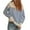 Light Blue-Sweaters, variant on AGWOLF Womens V Neck Sweater Striped Ribbed Knit Jumper Shirts Lapel Collar Long Sleeve Pullover Tops