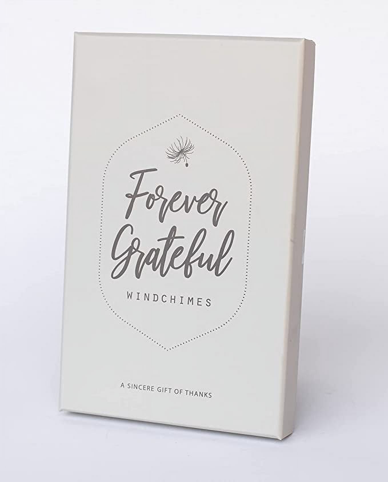 Forever Grateful Wind Chime with Engraved Thank You Message - Unique Gift of Gratitude/Appreciation Gift/ Thank You Gift for Family/Friends/Colleagues