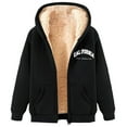 thumbnail image 5 of Bibifish Womens Hoodie Cozy Fleece Lined California Letter Print Full Zip Up Drawstring Hoodie Jacket With Pocket Warm Cozy Casual Stylish Hoodie, 5 of 5
