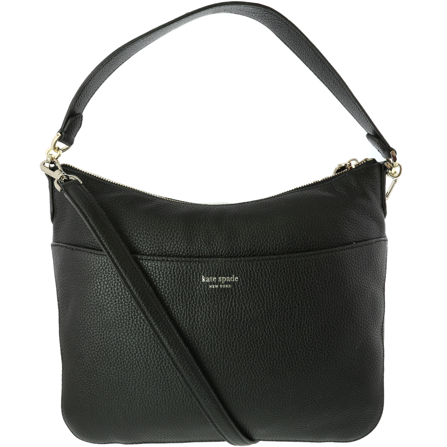 kate spade black leather shoulder bag