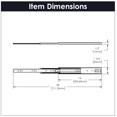 thumbnail image 5 of Hickory Hardware P1050-14-2C-5B 14 in. Side Mount Drawer Slide, Cadmium - Pack of 5, 5 of 6