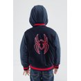 thumbnail image 4 of Marvel Spider-Man Miles Morales French Terry Varsity Zip Up Bomber Jacket Toddler to Big Kid, 4 of 5