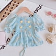 thumbnail image 2 of LNMQLPDBS Graphic Tshirt Girls Spring Tops Baby Crop Tees Shirts Y2k Tee Shirts Girls Clothes Size 10 12 Trendy 3 Year Old Girl Clothes 3, Blue 12-18 Months, 2 of 6