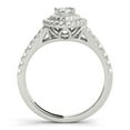 thumbnail image 6 of JewelMore Halo Pear-Shape Diamond Double Engagement Ring 3/4ct.tw H-I/I1-I2 14K, 6 of 6